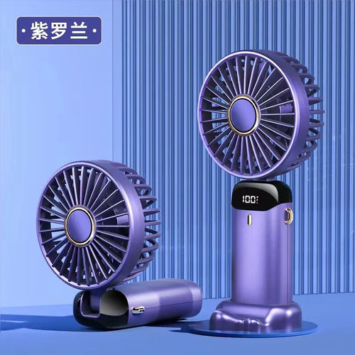 Mini Fan Portable Handheld Fan 5 Speed ​​USB Rechargeable 5000Mah with LED Display 7-16 Hours Quiet Suitable for Office Outdoor